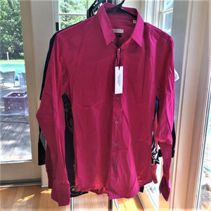 Versace Collection pink long sleeve men's shirt